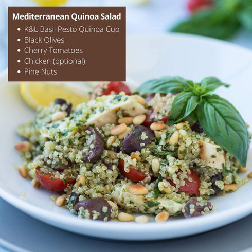 6-Pack Kitchen & Love Basil Pesto Quinoa Quick Meal | Gluten-Free, Ready-to-Eat, No Refrigeration Required