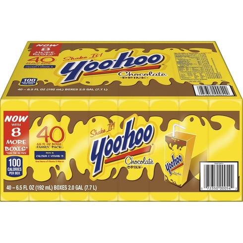 Yoo-hoo Chocolate Drink, 6.5 Fluid Ounce (Pack of 40)