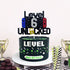 Happy 6th Birthday Cake Topper, Level 6 Unlocked for Kids, Boys & Girls Birthday Party Decoration