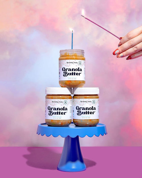 8 KWEEN Oat Haus Birthday Cake Granola Butter | Peanut-free, Almond (Tree-Nut) Free, & School-Safe (Top Allergen Free)