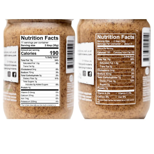12 (2 Pack) Georgia Grinders Hazelnut & Maple-Caramel Almond Butter Gourmet Spread, Vegan Friendly, Non-GMO, No Added