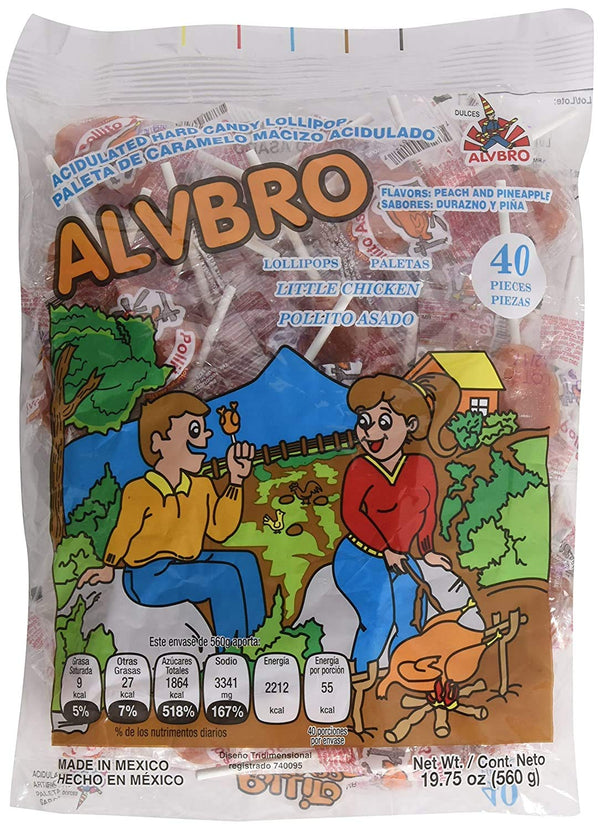 Alvbro Pollito Asado (Little Chicken Lollipop Hot) - PACK OF 2