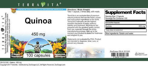 Terravita 450 (100 521245) Quinoa - mg Capsules, ZIN: