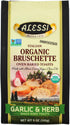 Alessi Organic Italian Garlic & Herb Flavor Bruschette, Non GMO, USDA Organic,