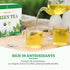 100 (Pack 1), 6.3 Soeos Organic Green Tea, Tea Bags of Caffeinated, Low Caffeine, Fresh and Healthy Green Tea, Ounce