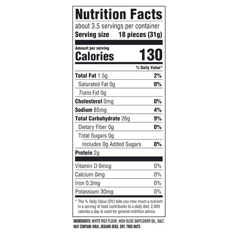 3.5 Oz Good Thins Simply Salt Rice Snacks Gluten Free Crackers, Snack Crackers