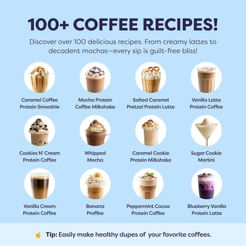 100% 80 20 French Vanilla Protein Iced Coffee - Premium Whey Protein & Instant Iced Coffees - Natural Cold Brew - Zero