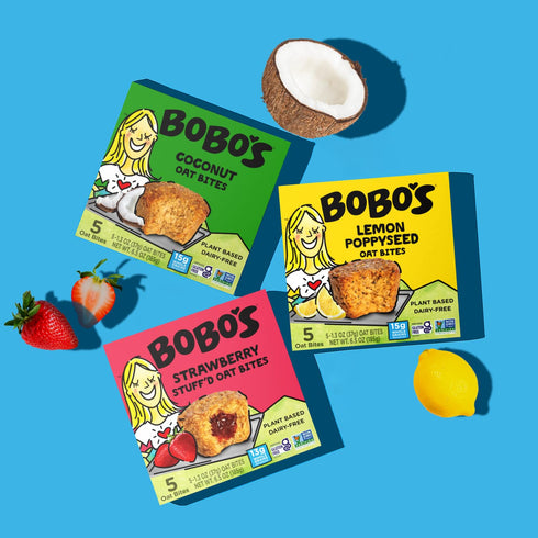 (30 Bobo's Coconut Oat Bites, Simple Ingredients, Whole Grain Oats, Plant Based, Non-GMO, Gluten Free Breakfast Bars