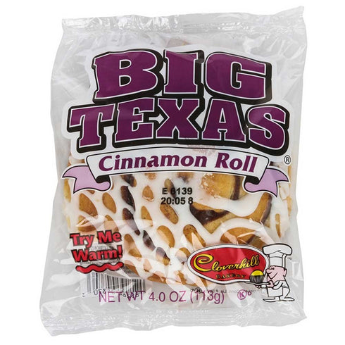 4 12 Cloverhill Bakery Big Texas Individually Wrapped Cinnamon Rolls, Ounce -- per case.