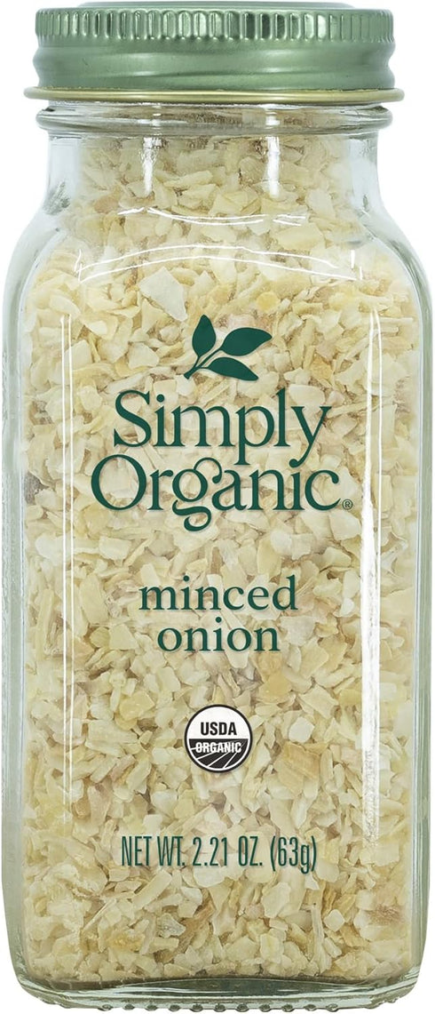 Simply Organic Minced White Onion, Certified Organic | 2.21 oz | Pack