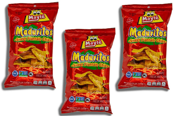 DESPENSA COLOMBIANA Sweet Plantain Chips Mayte / Maduritos Dulcesitos Mayte 3.3oz - 3 Pack