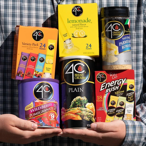 4C 6 Pack, 9 Powdered Drink Mix Canister, Wildberry Pomegranate Quarts, Family Sized Bin, Thirst Quenching Flavors