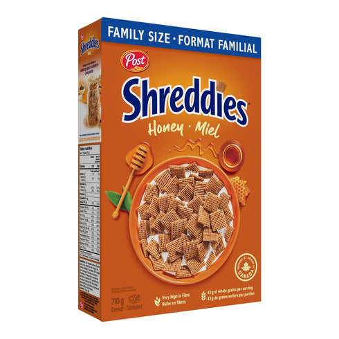 Post 440g/15.4 oz.{Imported Honey Shreddies Cereal, from Canada}
