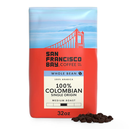 San Francisco Bay Coffee - Medium Roast Whole Bean Coffee - 100%