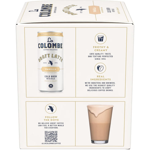 9 Oz, 4 Pack La Colombe, Latte Draft Vanilla, Fl