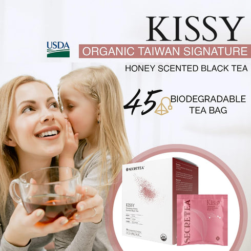 45 Organic TAIWAN Honey Scented Black tea bag | Sugar Free | Good for Cold brew Tea | Natural Antioxidants Sachet Tea