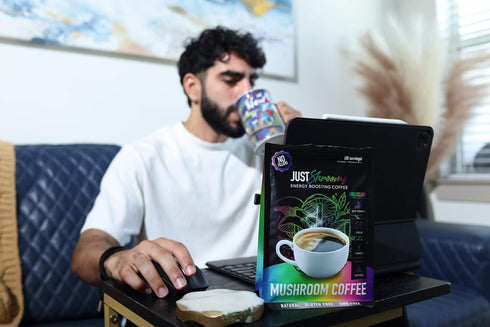 5 30 Just MOVE Mushroom Coffee, Organic Arabica Coffee Made With Super Mushrooms, Lions Mane, King, Trumpet, Cordyceps