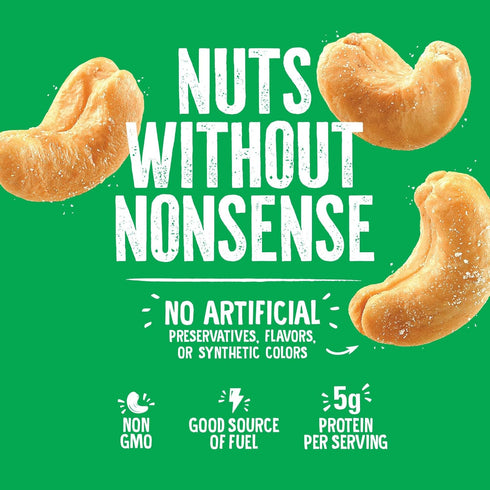 Roasted and Salted Whole Cashews Emerald Nuts (1-Pack), 5oz Resealable Bag, Kosher Certified