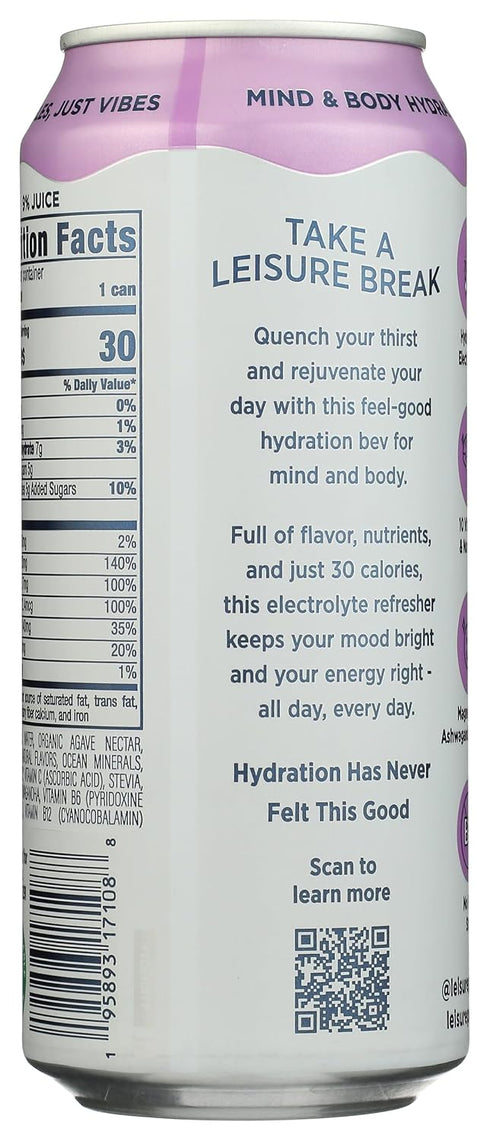 EleCountrolyte 16 Oz Leisure Hydration, Refresher Wild Blueberry, Fl