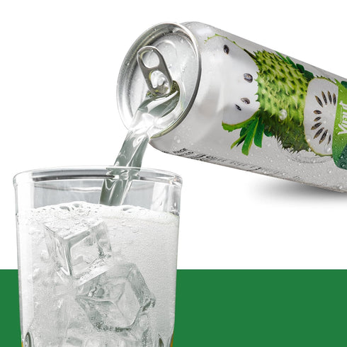 100% 16.9 oz (500 mL) Pack 24 VINUT Soursop Juice, No Added Sugar, Not From Concentrate, fl Can