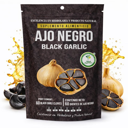Ajo Negro (Black Garlic) - 60 Whole Cloves - 100% Natural Superfood