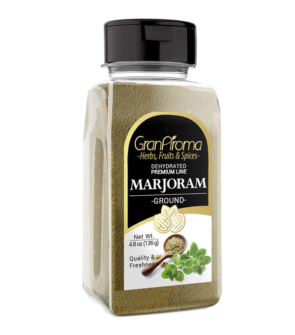 GranAroma Ground Marjoram, 4.8 oz, Savory Seasoning for French & Italian Cuisine
