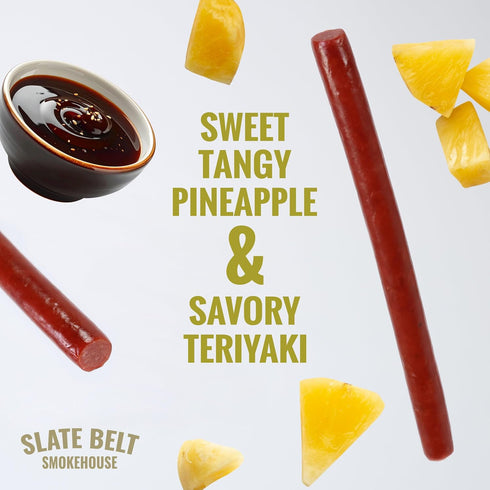 (5 Pack, Slate Belt Smokehouse Meat Sticks - Pork and Beef Jerky Sticks Individually Wrapped, Gluten-Free, MSG-Free, No