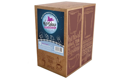 Wild Sheep 40 Count High Caffeine (Double Caffeinated) Coffee Pods, Compatible with Keurig K-Cup Brewers, Extra