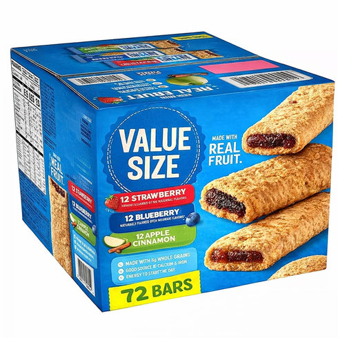 Generic Soft Baked Breakfast Bars, Made With Whole Grains, Kids Snacks, Variety Pack