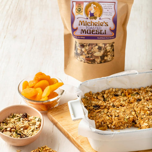 36oz Michele's Toasted Muesli, Whole Grain Cereal, No Refined Sugar, No Added Oil, Gluten-Free & Non-GMO, Resealable