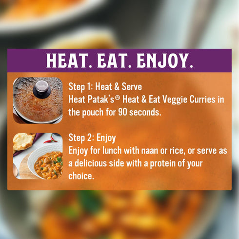 10.5oz (Pack 6) Pataks Butter Chickpeas & Veggies - Vegetarian Ready to Eat Meal - Mild Indian Curry w/Chickpeas