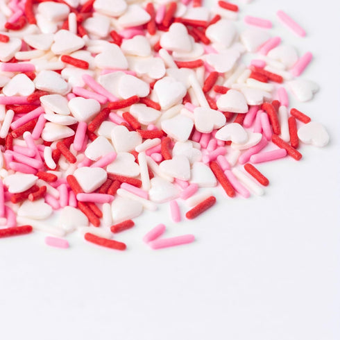 Jimmies 10 Sweets Indeed Valentines Day Sprinkles with Hearts | Bulk Mix | Red White Pink Sprinkle Mix for Baking