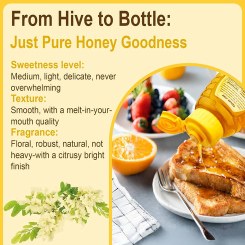 DFYSYSD 100% 11oz/312g, Wholesome Honey, Raw Unfiltered Honey, Wildflower honey, Natural and Pure, Fresh Sweetness