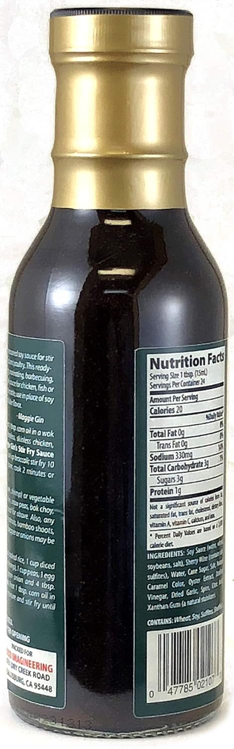 MAGGIE GIN'S 6 13 oz. Traditional Stir Fry Sauce | All-Natural | Low Sodium Marinade | x bottles by Maggie Gin