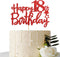 Red Glitter 18th Birthday Cake Topper - Happy Eighteen Cake Topper - Cheers to 18 Years Party Decorations