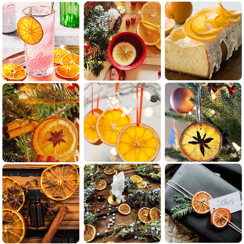 JTEDZI 17.63oz(500g)) Dried Orange Slices, Dehydrated Orange Slices, Dried Citrus Slices, Dehydrated Fruit