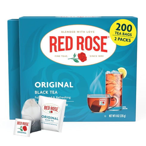 Red Rose Original Premium Blended Tea, 100 Count (Pack of 2)