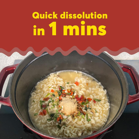 SUNGIVEN 10 oz Chicken Instant Ramen Seasoning Powder, Vegan, Mild Premium Instant Noodle Soup Powder, Ramen Toppings