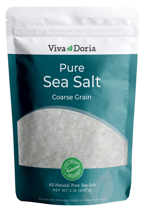Viva Doria Pure Sea Salt, Coarse Grain, 2 lb | Ideal For