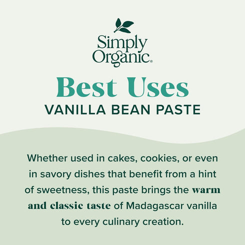 4 Simply Organic Vanilla Bean Paste, Ounce Jar, Certified Organic, Kosher, Vegan, Non-GMO Rich Soft Paste, Warm Woody