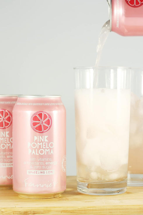 AmishTastes 12 Oz. (Pack 8 Frannies Sparkling Pink Pomelo Paloma, Protected With High-Density Foam, With Vitamins