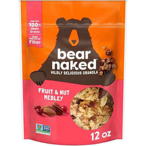 Bear Naked Granola Cereal, Breakfast Snacks, Fruit and Nut, 12oz Bag (1
