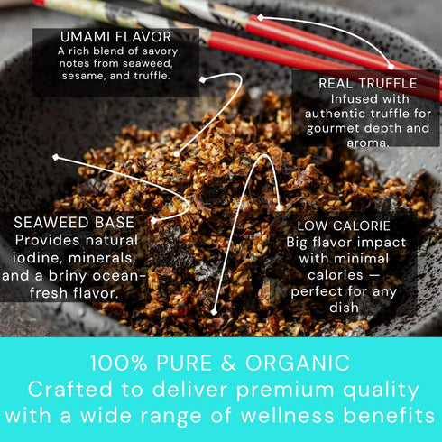 Ocean Balance Spicy Furikake Seasoning - Cayenne Pepper, Sesame Seeds, Maine Coast Seaweed, Great for Sushi Rice