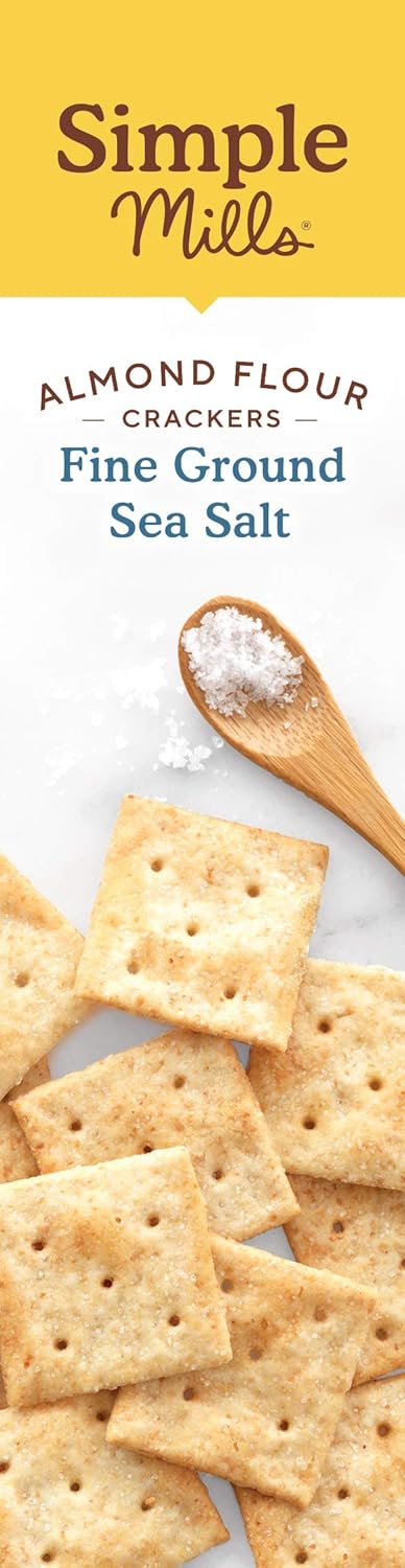 4.25 Oz Simple Mills Almond Flour Crackers, Fine Ground Sea Salt