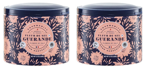 Gourmanity Fleur De Sel De Guerande, Premium Hand Harvested Finishing Salt, Authentic French Sea Salt, 4.4 oz (Pack of