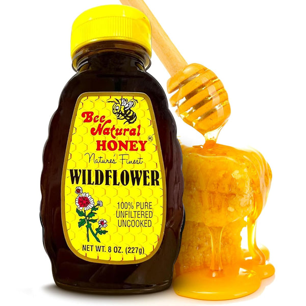 Bee Natural South Florida Wildflower Honey - Natural, Pure, Unfiltered and Uncooked