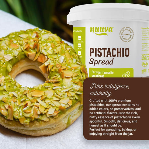 (2.5 Lbs) Nuuva Foods Pistachio Spread | Rich & Nutty Pistachio Cream for Dubai Chocolate Bar | Smooth Nut Butter