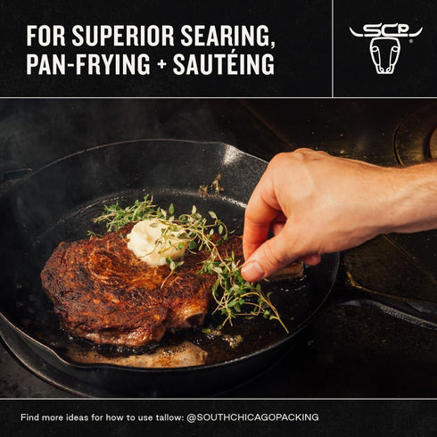 Packing 100% 42 South Chicago Pure Wagyu Beef Tallow, Ounces Paleo & Keto Friendly Cooking Fat for Searing, Sauting