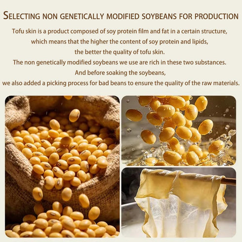 Sheets,3.53Oz Bean Curd Sheets,The Top Layer Of Tofu Skin Has A Golden Color And A Soft And Refreshing Texture When