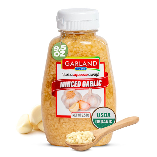 Garland Food Squeezable Minced Garlic in Water 9.5 oz Made in the